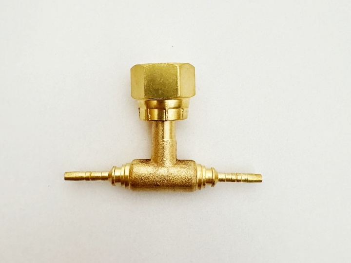 Hose Brass Fitting (Tee with Nut-mid) 10013